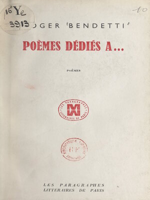 cover image of Poèmes dédiés à...
